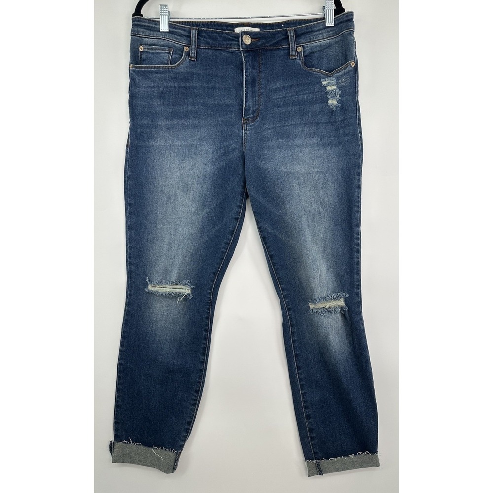 Sts Blue Ellie High Rise Skinny Jeans Dark Wash Distressed Raw Hem 32